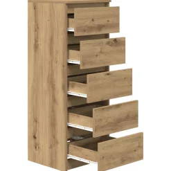 vidaXL Dressoir met lades 37,5x35x99cm spaanplaat artisanaal eikenhout