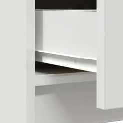 vidaXL Dressoir met lade 71x35x65 cm spaanplaat wit