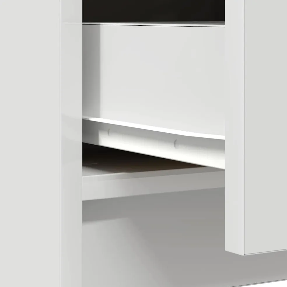 vidaXL Dressoir met lade 71x35x65 cm spaanplaat wit