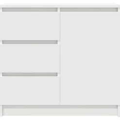 vidaXL Dressoir met lade 71x35x65 cm spaanplaat wit
