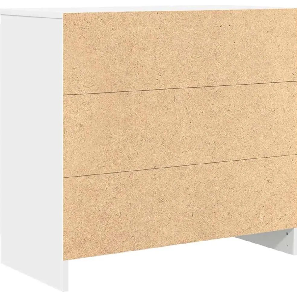 vidaXL Dressoir met lade 71x35x65 cm spaanplaat wit