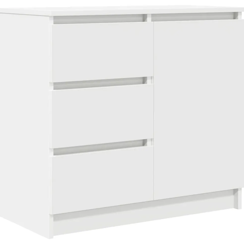 vidaXL Dressoir met lade 71x35x65 cm spaanplaat wit