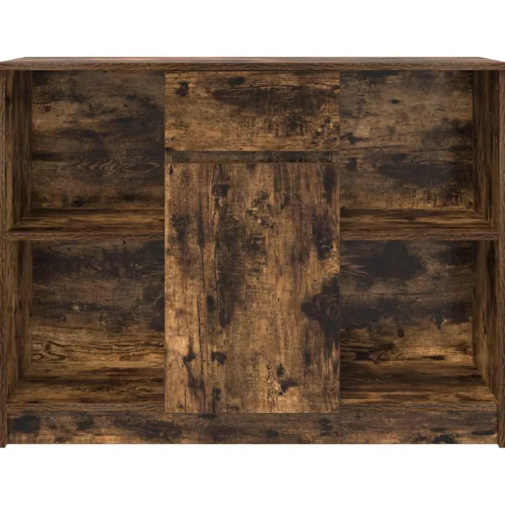 vidaXL Dressoir met lade 101x35x76 cm spaanplaat gerookt eikenkleurig