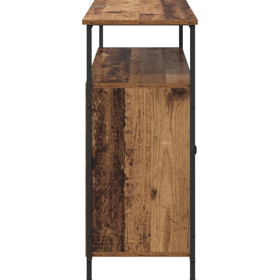 vidaXL Dressoir Oud Hout 100 x 35 x 80 cm Bewerkt hout