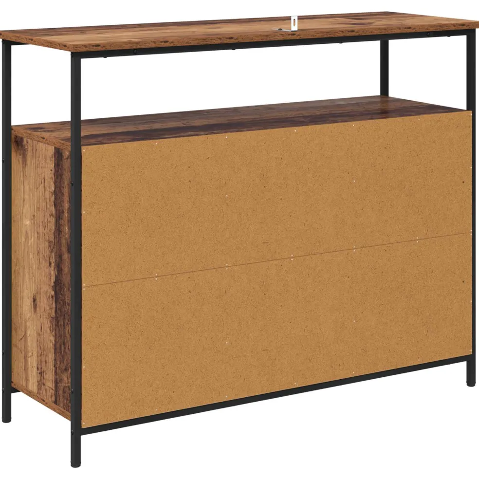 vidaXL Dressoir Oud Hout 100 x 35 x 80 cm Bewerkt hout
