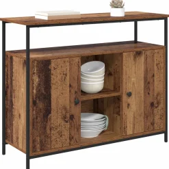 vidaXL Dressoir Oud Hout 100 x 35 x 80 cm Bewerkt hout