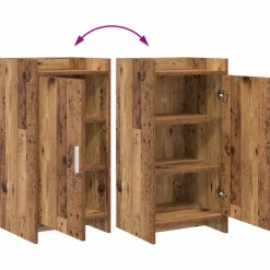 vidaXL Dressoir Oud hout 40 x 36 x 80 cm Bewerkt hout
