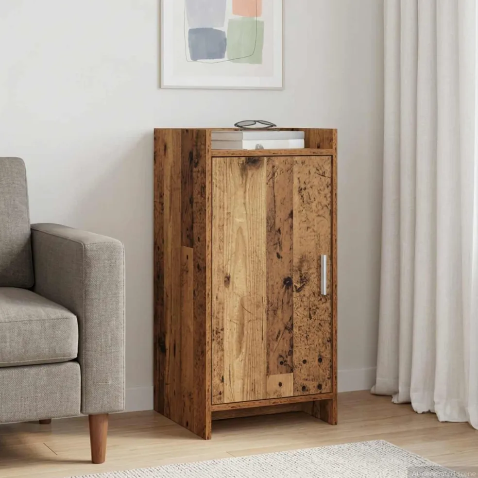 vidaXL Dressoir Oud hout 40 x 36 x 80 cm Bewerkt hout
