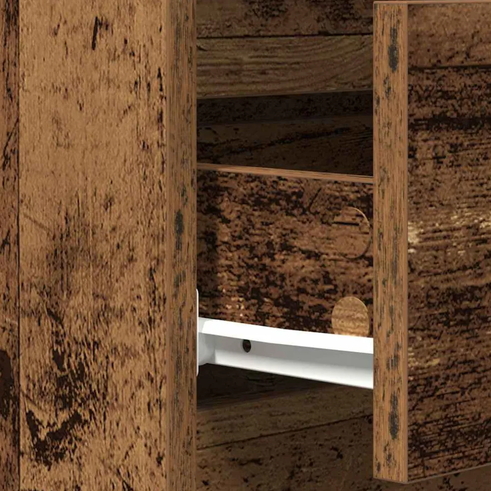 vidaXL Dressoir Oudhout 60 x 35 x 70 cm Bewerkt hout