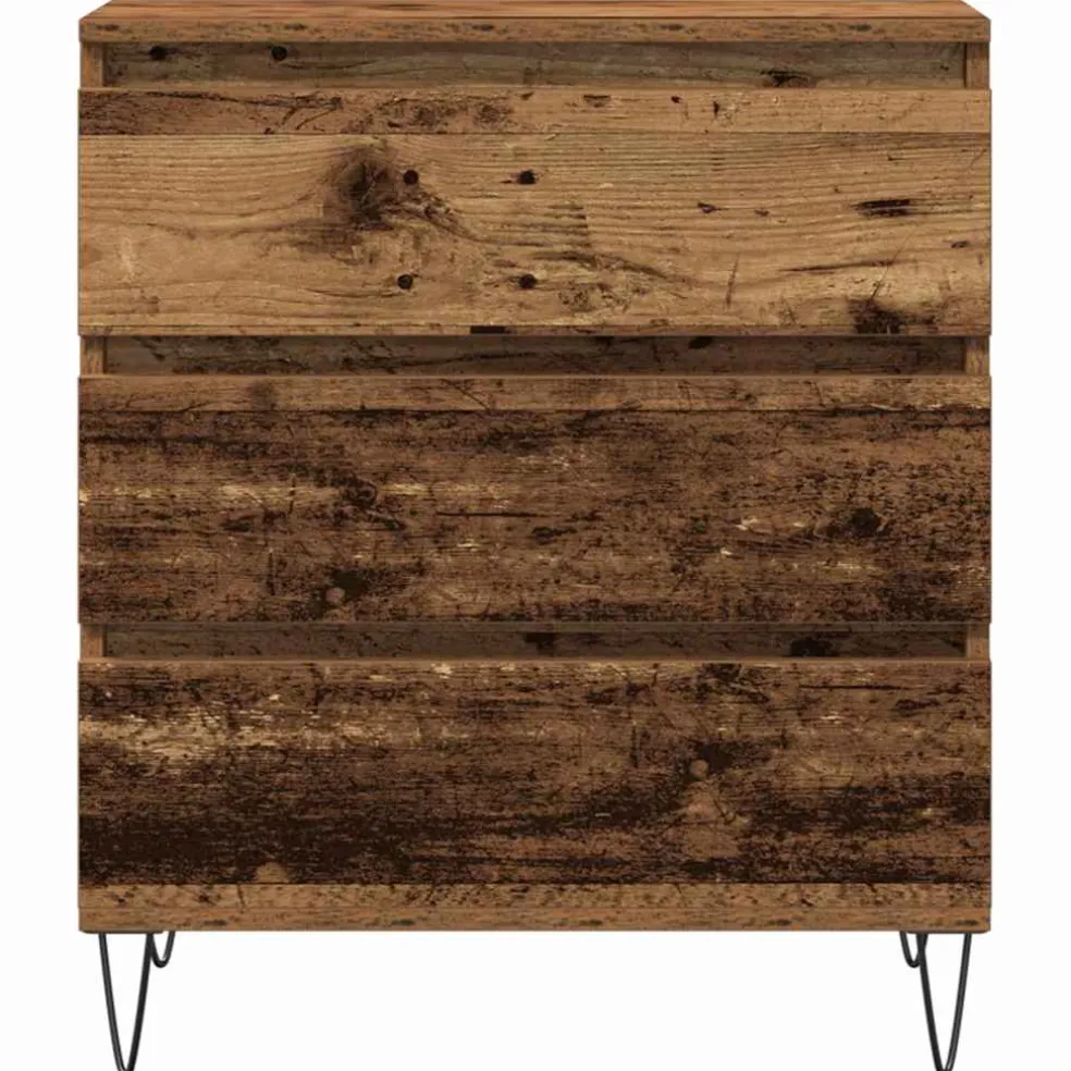 vidaXL Dressoir Oudhout 60 x 35 x 70 cm Bewerkt hout