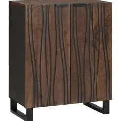 vidaXL Dressoir set 3 st Bruin 180 x 33 x 75 cm Massief Mango Hout