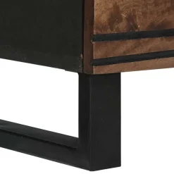 vidaXL Dressoir set 3 st Bruin 180 x 33 x 75 cm Massief Mango Hout