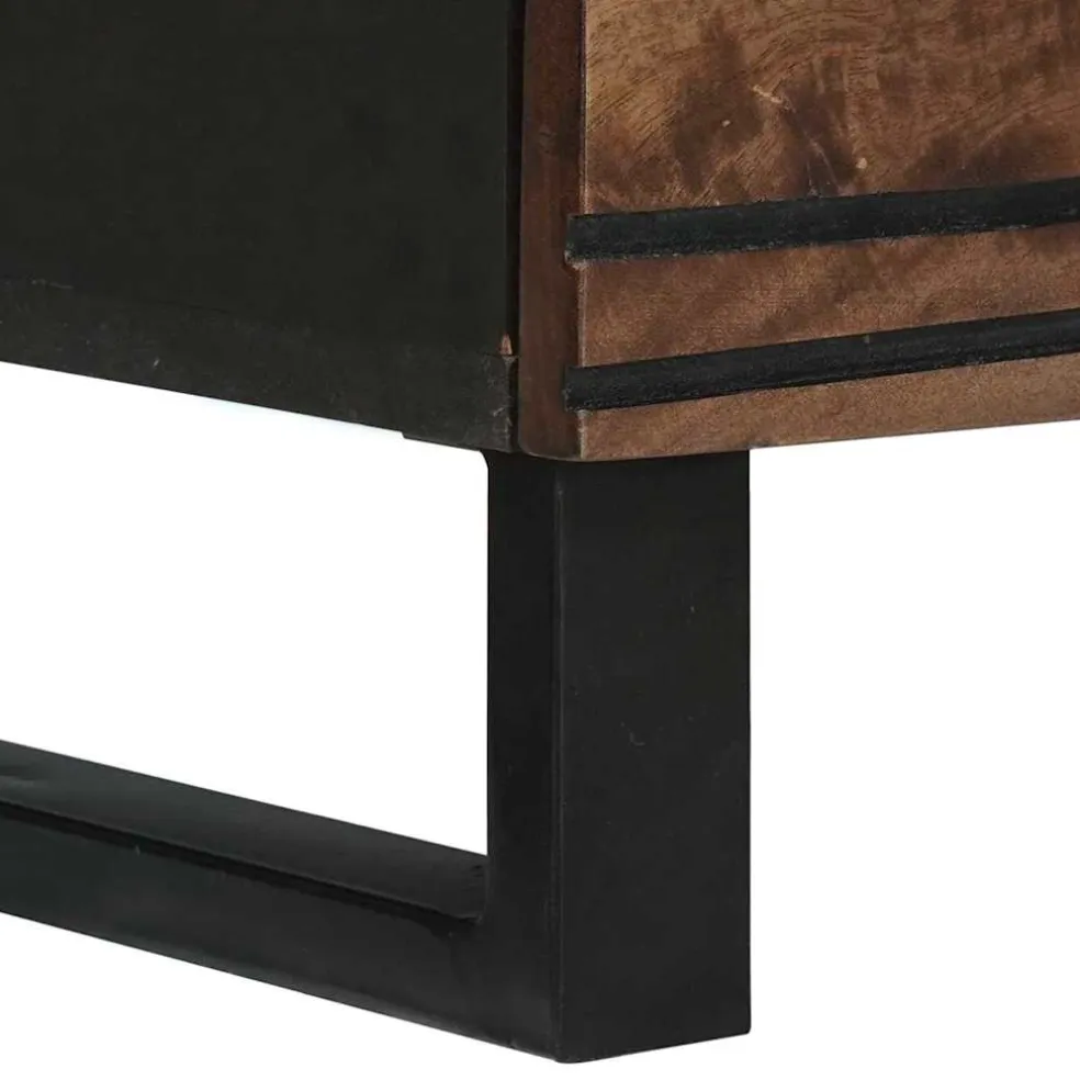vidaXL Dressoir set 3 st Bruin 180 x 33 x 75 cm Massief Mango Hout
