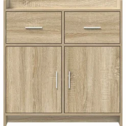 vidaXL Dressoir Sonoma Eiken 75 x 36 x 80 cm Bewerkt hout