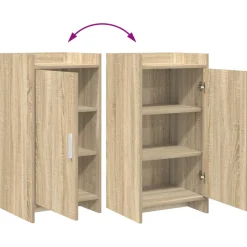 vidaXL Dressoir Sonoma Eiken 40 x 36 x 80 cm Bewerkt hout