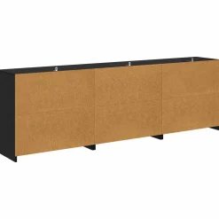 vidaXL Dressoirs 3 st Zwart eiken 210 x 35,5 x 67,5 cm Bewerkt hout