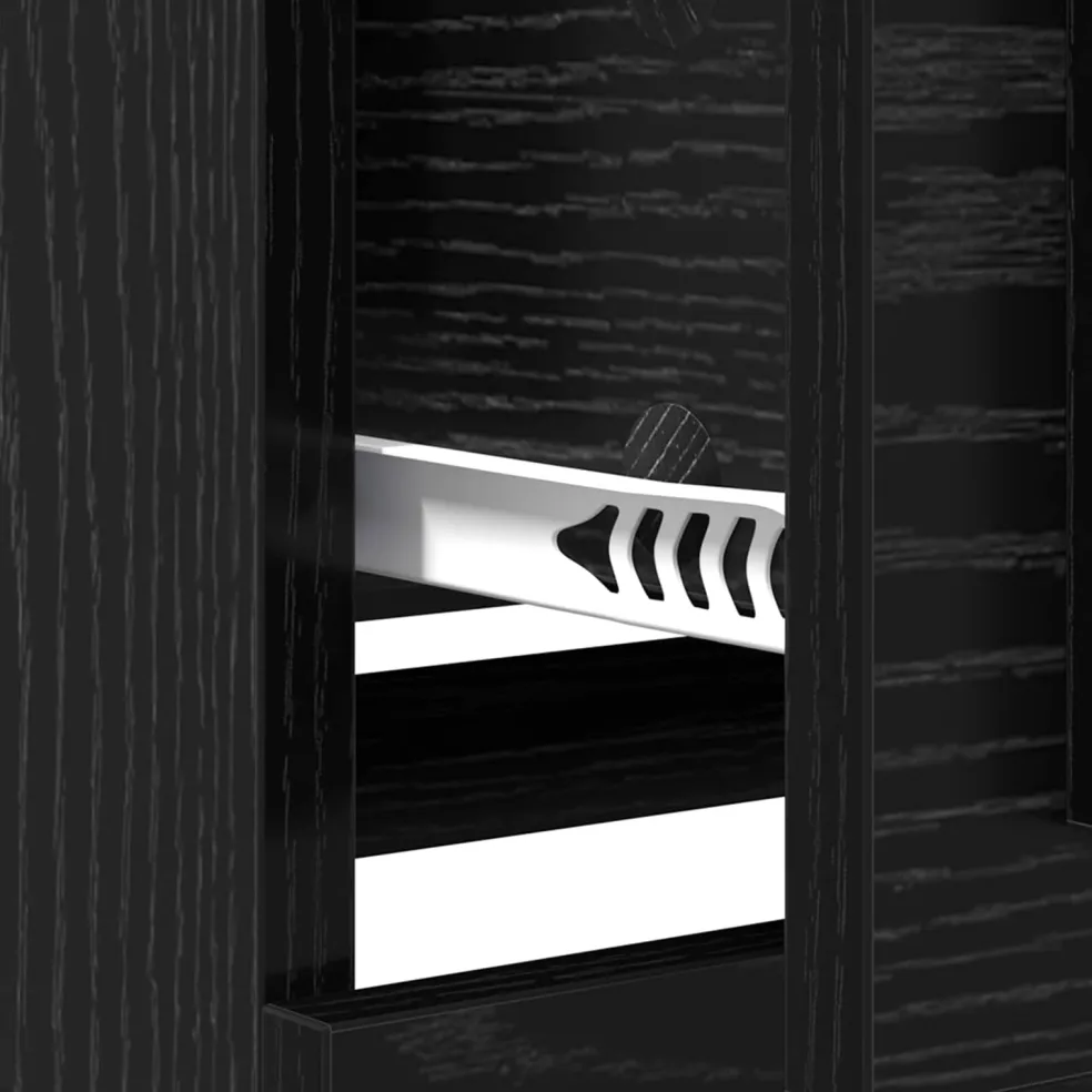 vidaXL Dressoirs 3 st Zwart eiken 210 x 35,5 x 67,5 cm Bewerkt hout