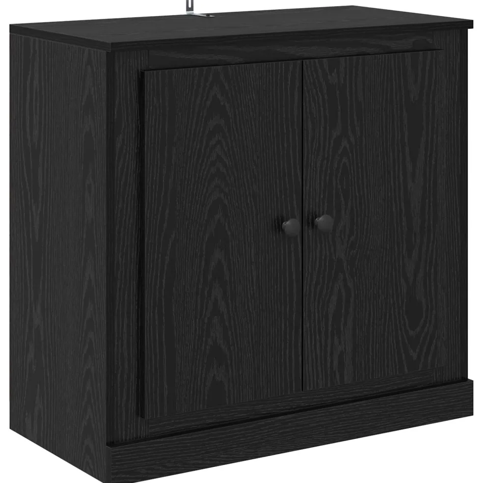 vidaXL Dressoirs 3 st Zwart eiken 210 x 35,5 x 67,5 cm Bewerkt hout