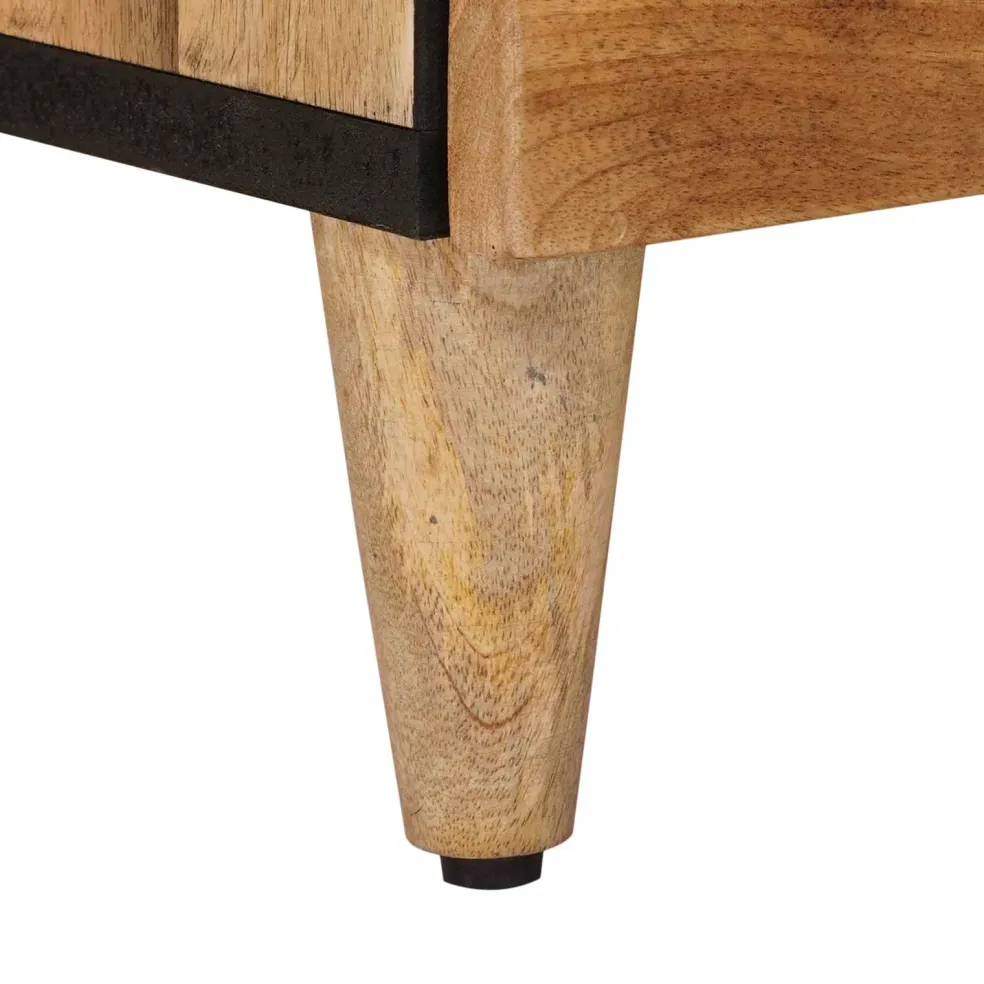 vidaXL Dressoir 3 st 60 x 33,5 x 75 cm Massief Mango Hout Naturel