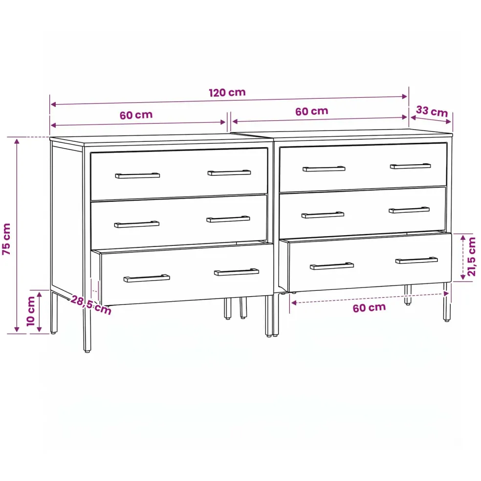 vidaXL Dressoirs 70 x 35 x 70 cm Bruin Massief ruw mangohout