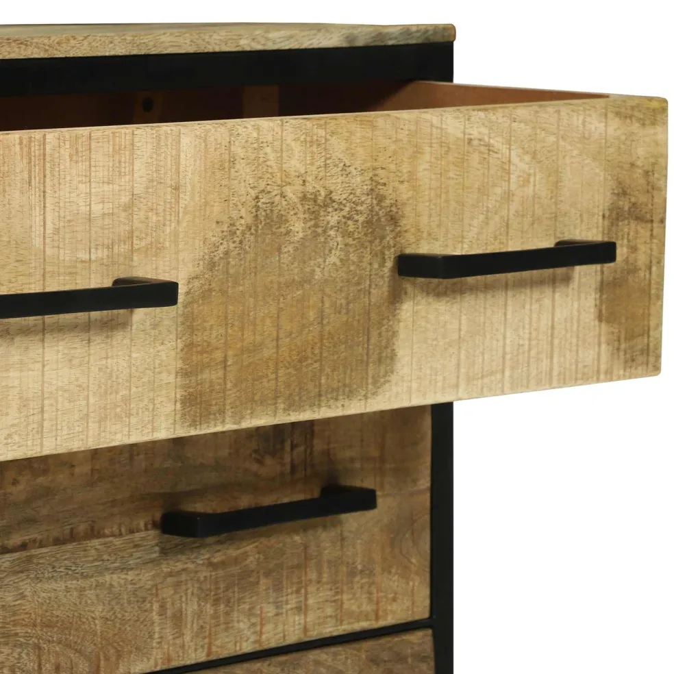 vidaXL Dressoirs 70 x 35 x 70 cm Bruin Massief ruw mangohout