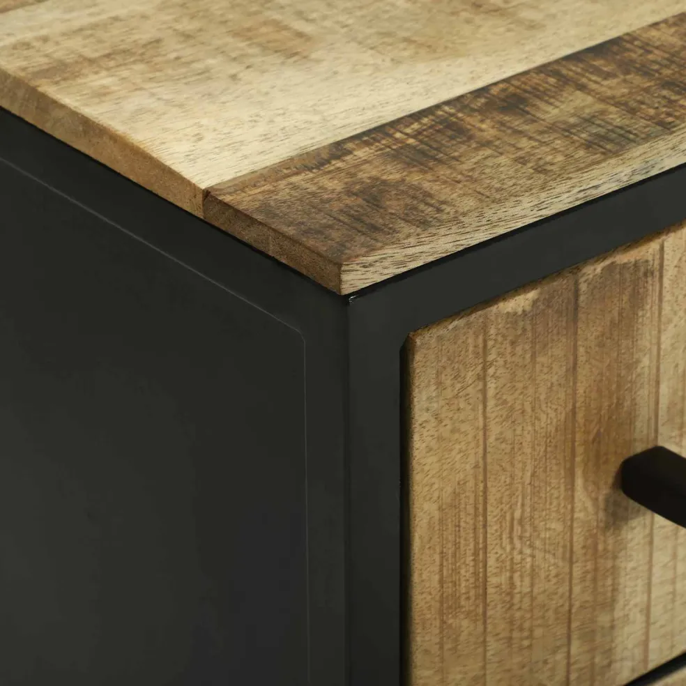 vidaXL Dressoirs 70 x 35 x 70 cm Bruin Massief ruw mangohout