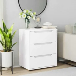 vidaXL Dressoir VISNES 60x40x73 cm bewerkt hout wit