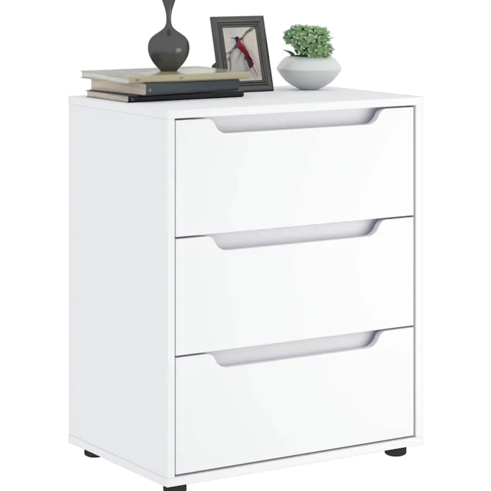 vidaXL Dressoir VISNES 60x40x73 cm bewerkt hout wit