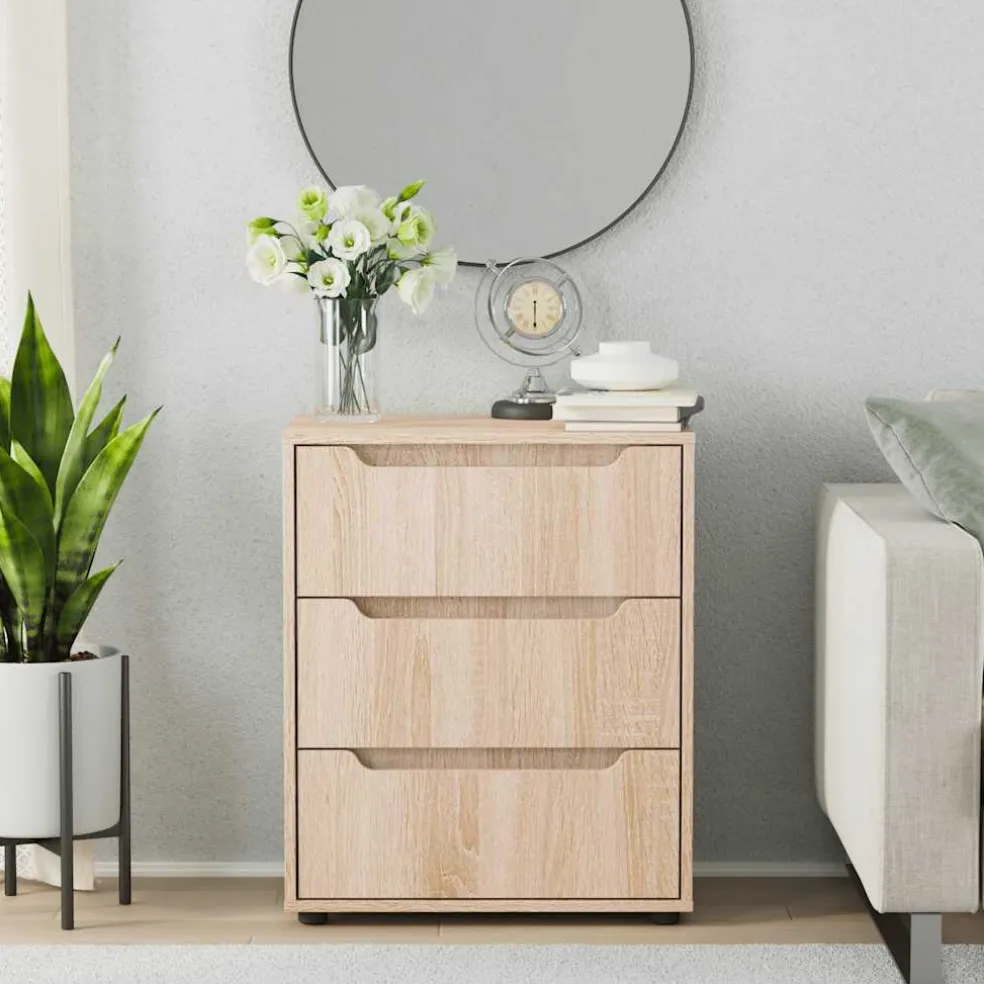vidaXL Dressoir VISNES 60x40x73 cm spaanplaat sonoma eikenkleurig