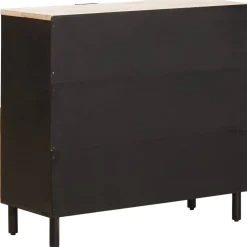 vidaXL Dressoir Witte Was Afwerking 80 x 33 x 75 cm Massief Mango Hout