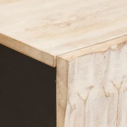 vidaXL Dressoir Witte Was Afwerking 40 x 33 x 75 cm Massief Mango Hout