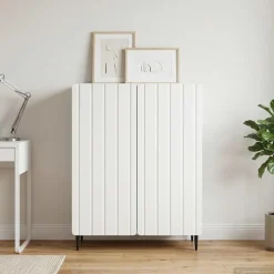 vidaXL Dressoir Wit 66 x 34,5 x 92 cm Bewerkt hout