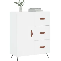 vidaXL Dressoir 69,5x34x90 cm bewerkt hout wit