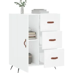 vidaXL Dressoir 69,5x34x90 cm bewerkt hout wit