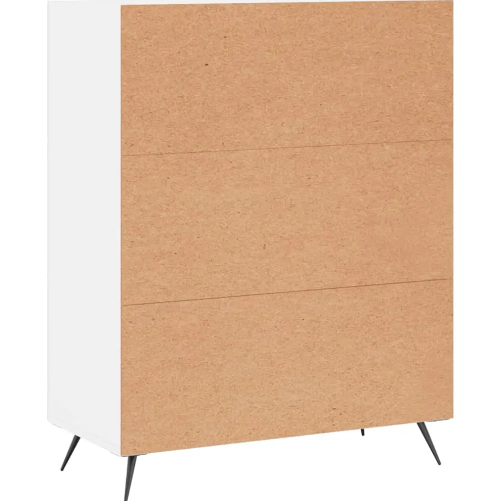 vidaXL Dressoir 69,5x34x90 cm bewerkt hout wit