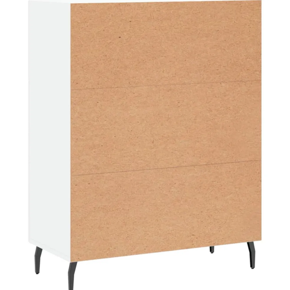 vidaXL Dressoir 69,5x34x90 cm bewerkt hout wit