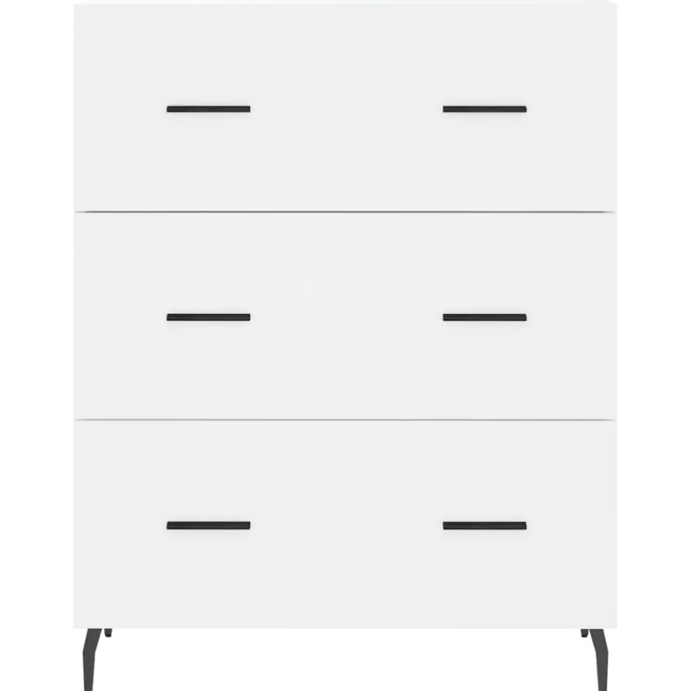 vidaXL Dressoir 69,5x34x90 cm bewerkt hout wit
