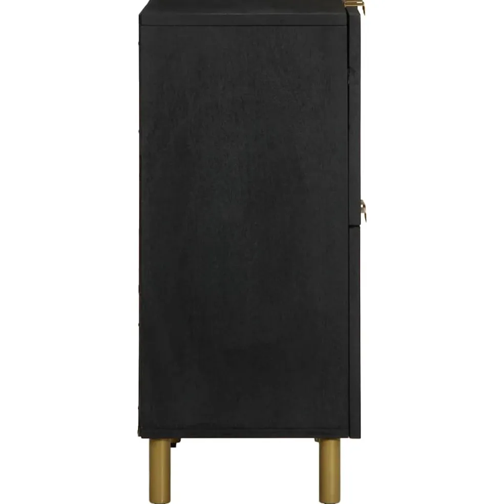 vidaXL Dressoir 60x33x75 cm bewerkt hout zwart