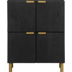 vidaXL Dressoir 60x33x75 cm bewerkt hout zwart