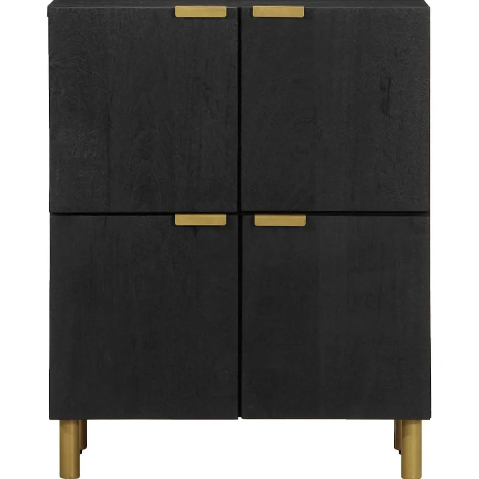 vidaXL Dressoir 60x33x75 cm bewerkt hout zwart