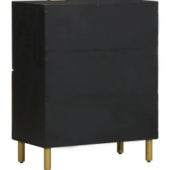 vidaXL Dressoir 60x33x75 cm bewerkt hout zwart