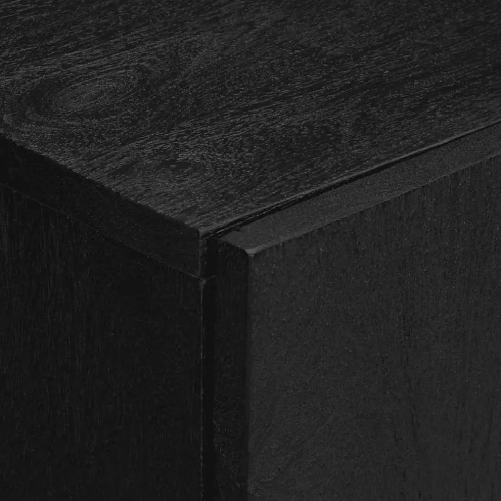 vidaXL Dressoir 60x33x75 cm bewerkt hout zwart