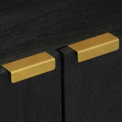 vidaXL Dressoir 60x33x75 cm bewerkt hout zwart