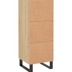 vidaXL Dressoir 34,5x34x90 cm bewerkt hout sonoma eiken