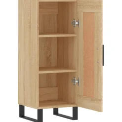 vidaXL Dressoir 34,5x34x90 cm bewerkt hout sonoma eiken