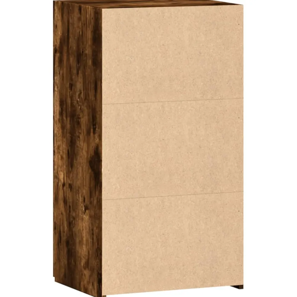 vidaXL Dressoir 50x42,5x93 cm bewerkt hout gerookt eikenkleurig