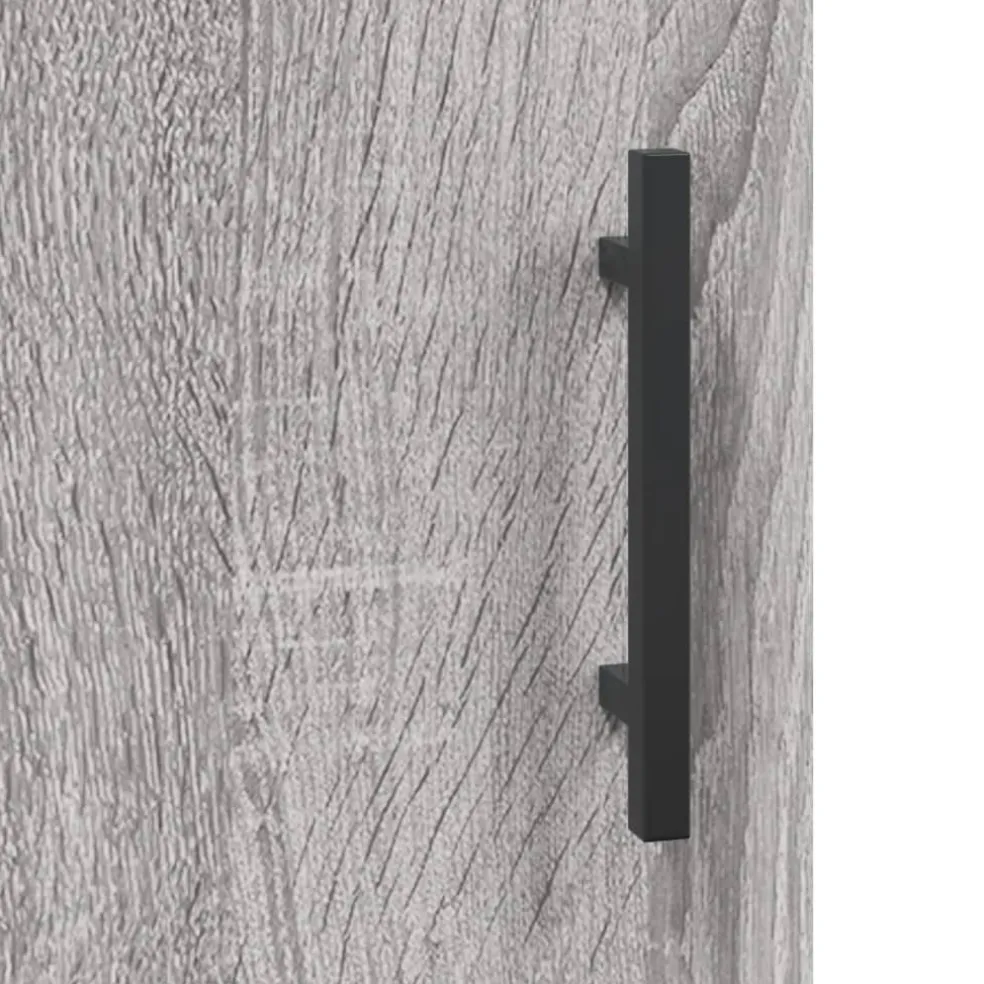 vidaXL Dressoir 34,5x34x90 cm bewerkt hout grijs sonoma eikenkleurig