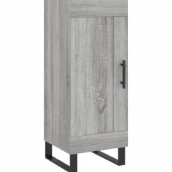 vidaXL Dressoir 34,5x34x90 cm bewerkt hout grijs sonoma eikenkleurig