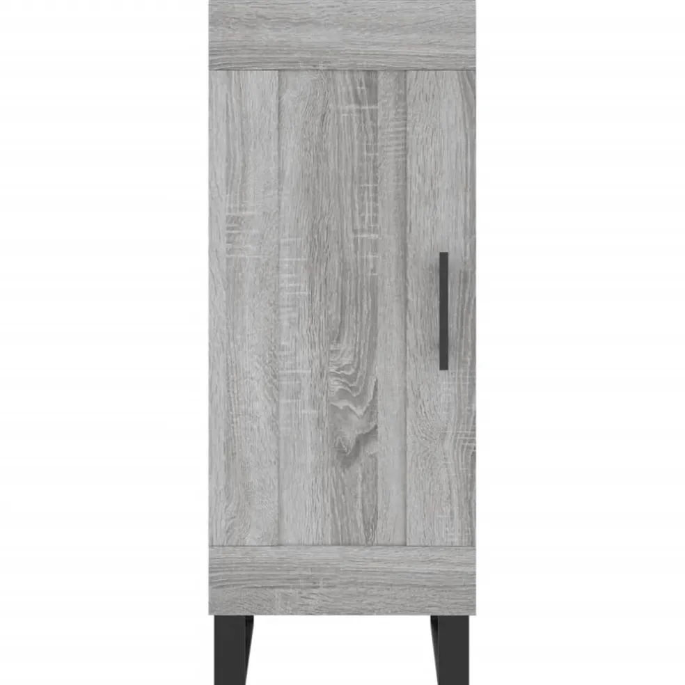 vidaXL Dressoir 34,5x34x90 cm bewerkt hout grijs sonoma eikenkleurig