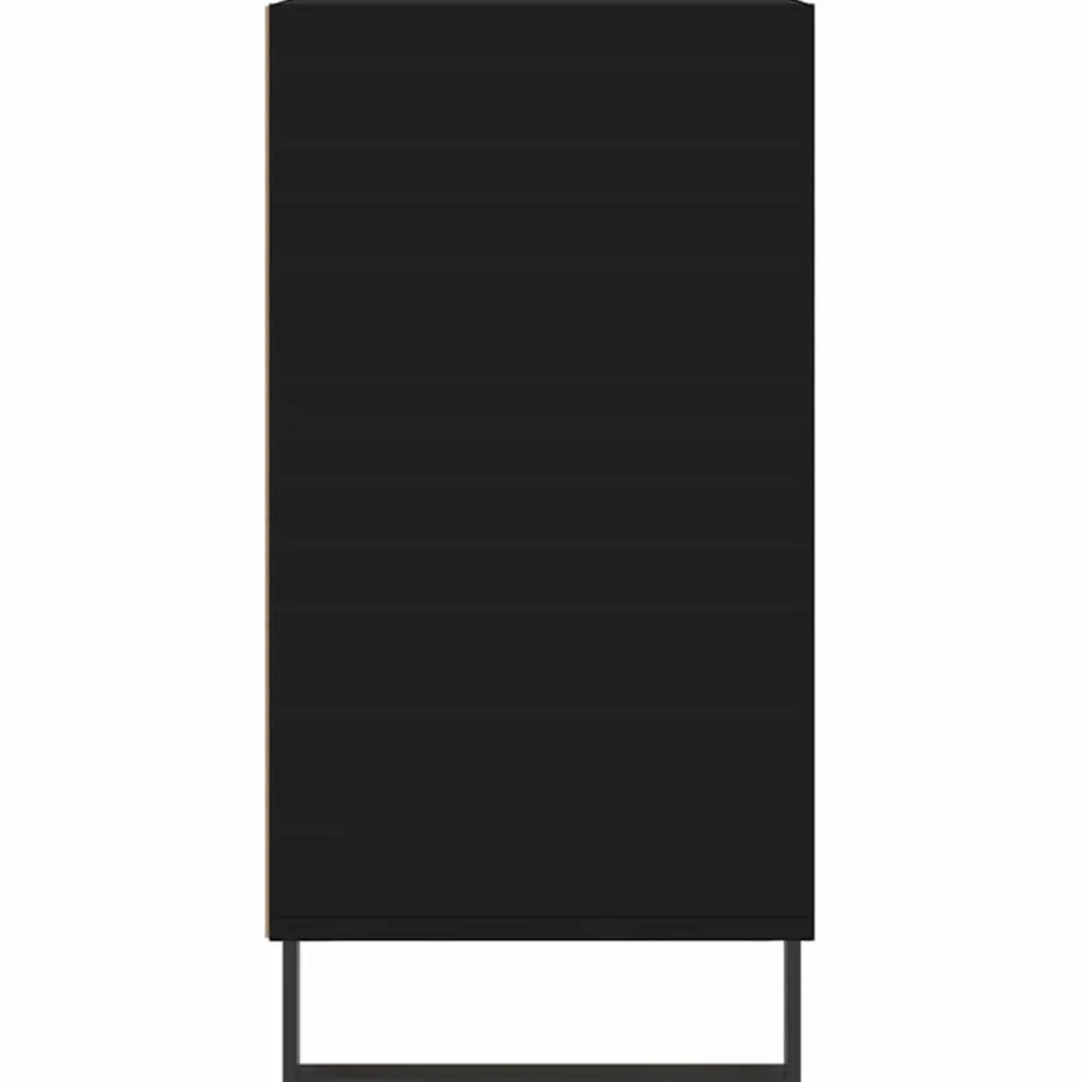 vidaXL Dressoir 57x35x70 cm bewerkt hout zwart